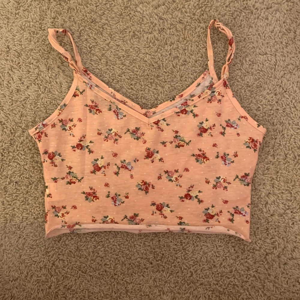 SHEIN Pink Floral Tank Top